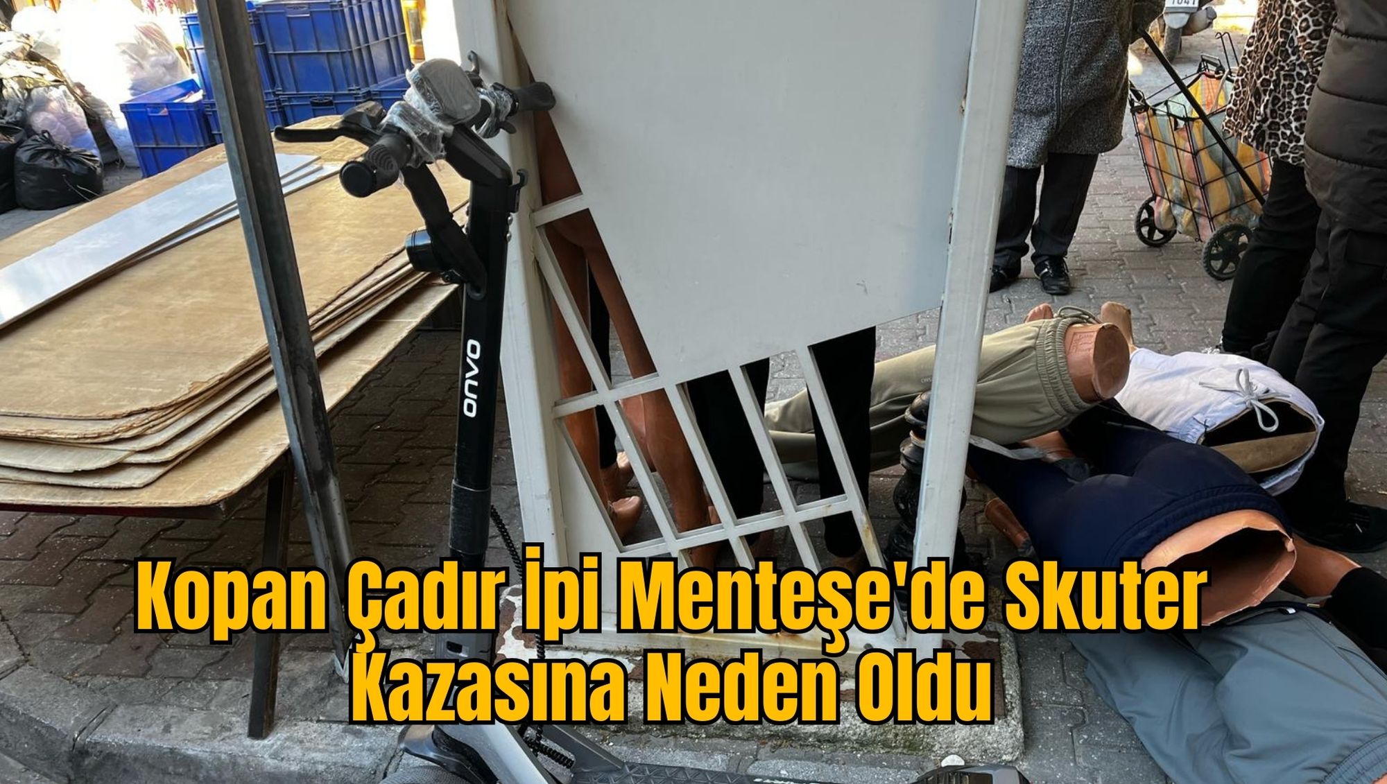 Kopan Çadır İpi Menteşe'de Skuter Kazasına Neden Oldu