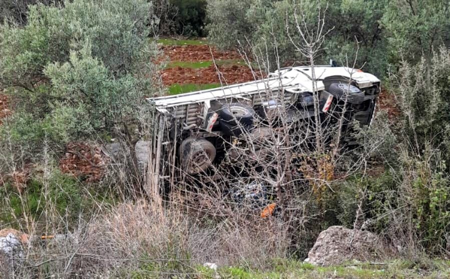 Milas'ta Yola  Dökülen Yağ Kazaya  Neden Oldu