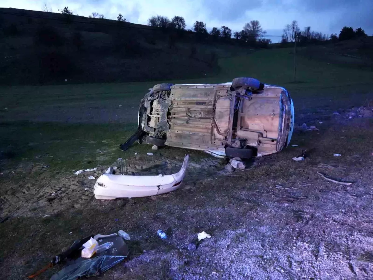 Bayram Kazası Araba Takla Atarak Durdu