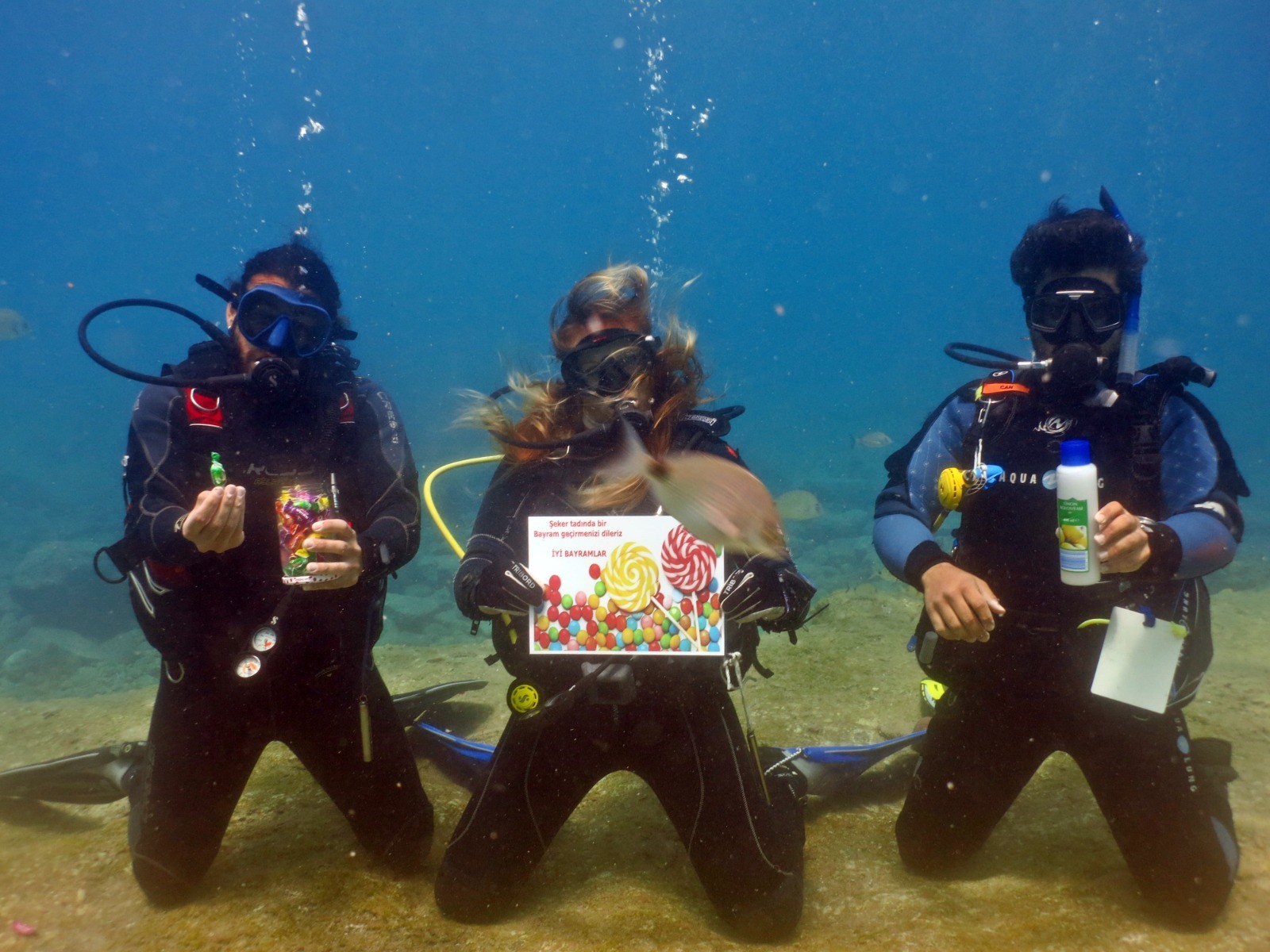 Fethiye’de Dalgıçlardan Su Altı Bayramlaşması