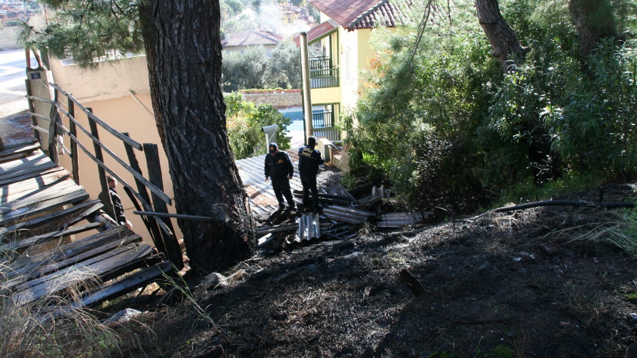 Bacadan çıkan kıvılcım ormanı yakıyordu