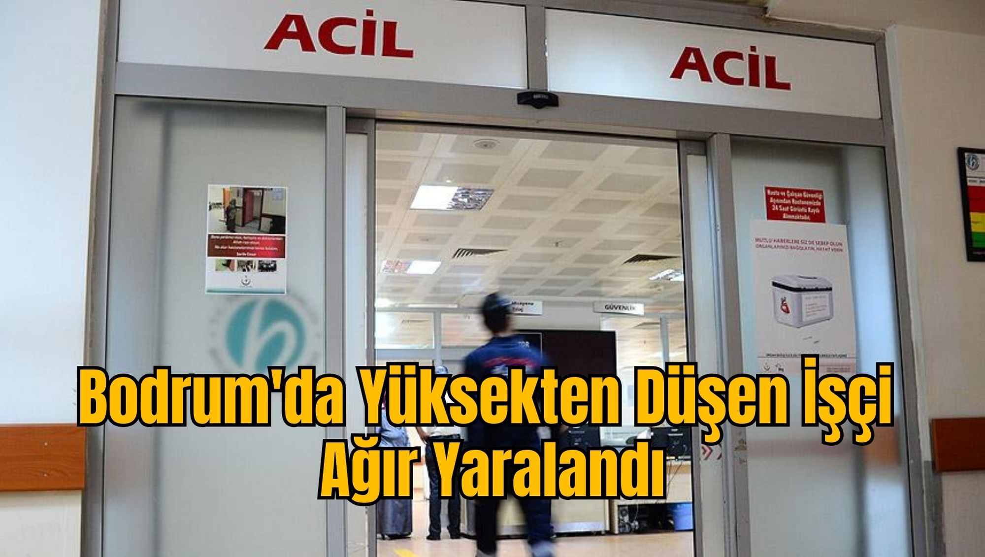 Bodrum'da Yüksekten Düşen İşçi Ağır Yaralandı