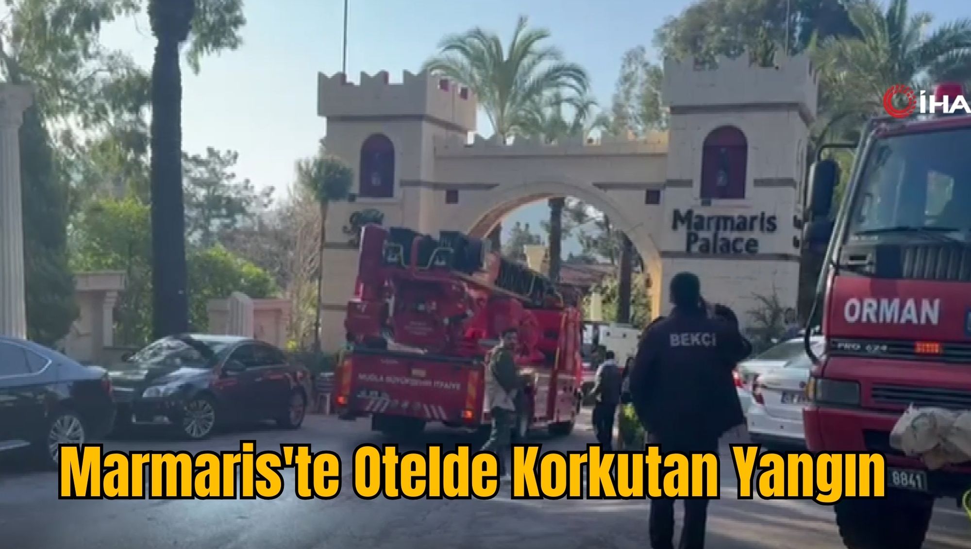 Marmaris'te Otelde Korkutan Yangın