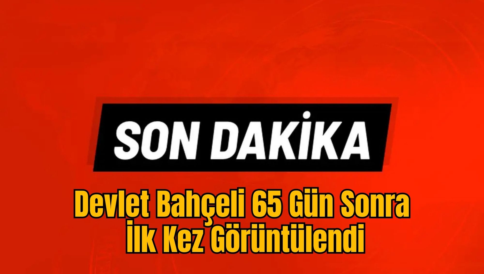 Son Dakika: Devlet Bahçeli 65 Gün Sonra İlk Kez Görüntülendi