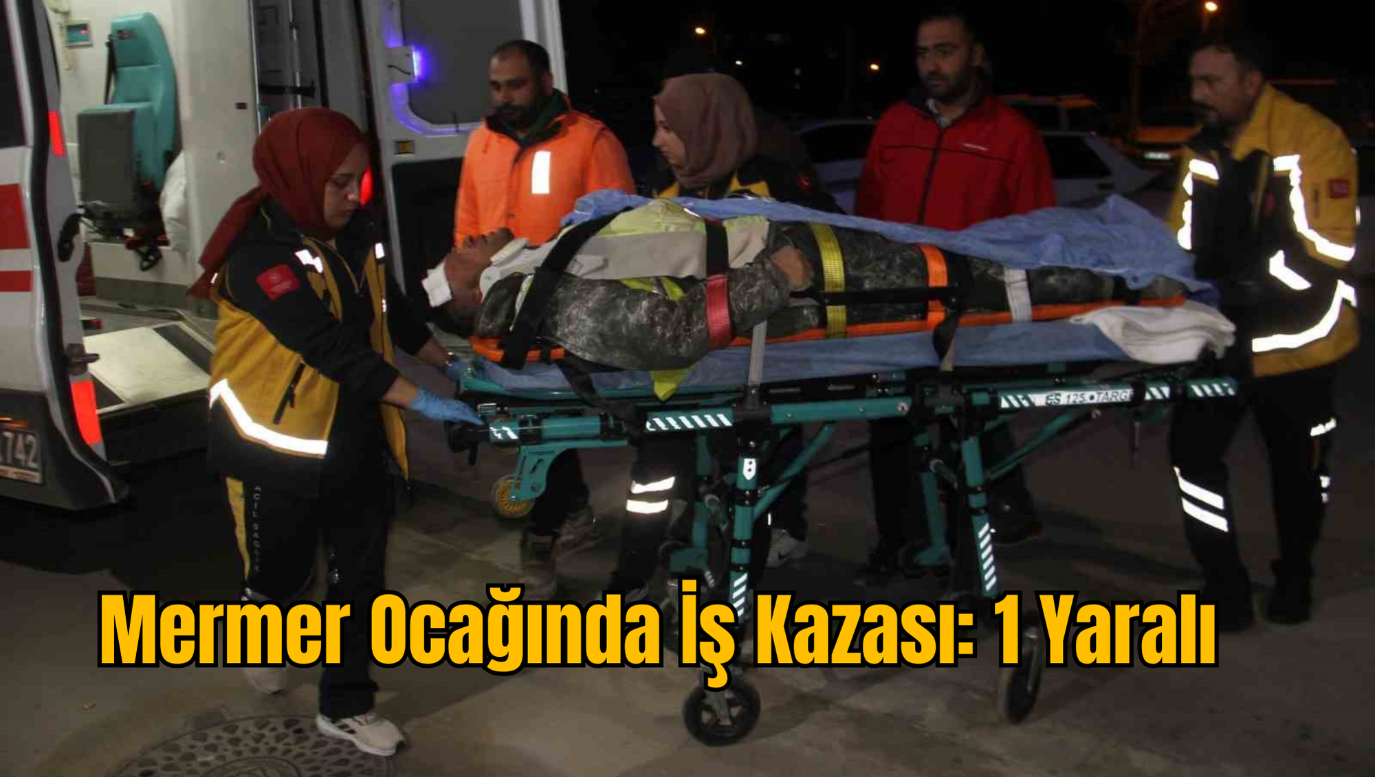 Mermer Ocağında İş Kazası: 1 Yaralı