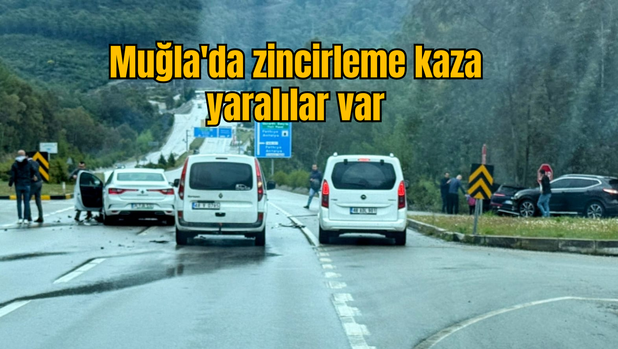 Muğla'da zincirleme kaza yaralılar var