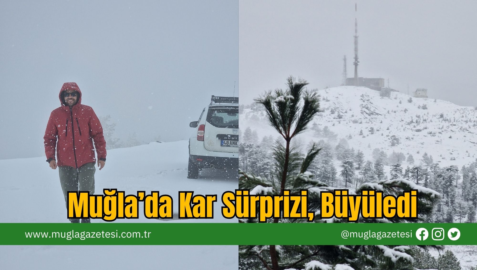 Muğla’da Kar Sürprizi, Büyüledi