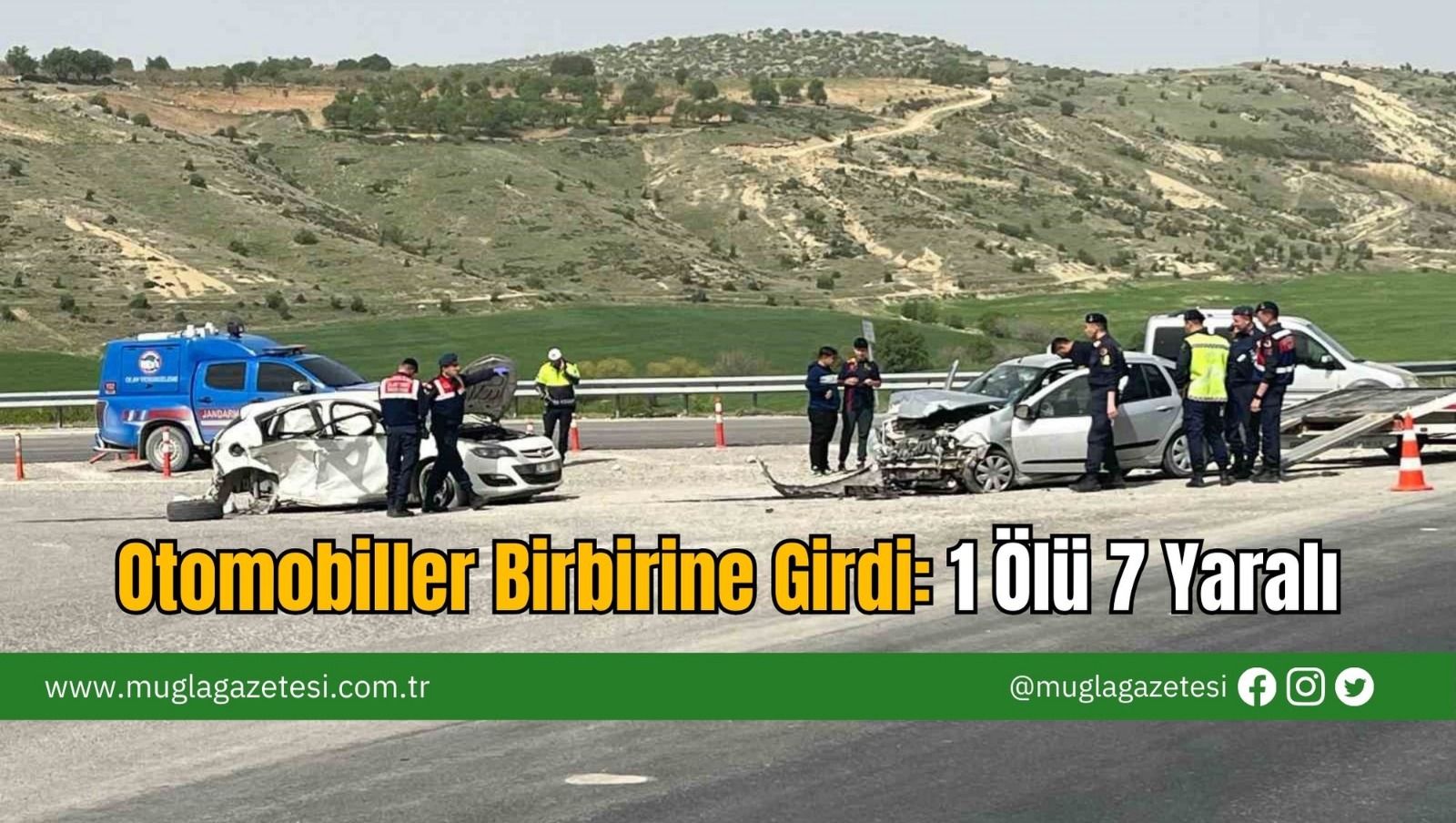 Otomobiller Birbirine Girdi: 1 Ölü 7 Yaralı