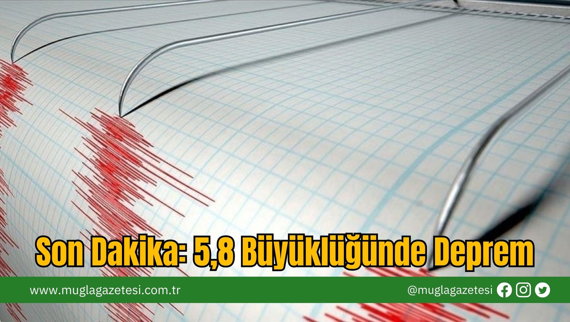 Son Dakika: 5,8 Büyüklüğünde Deprem
