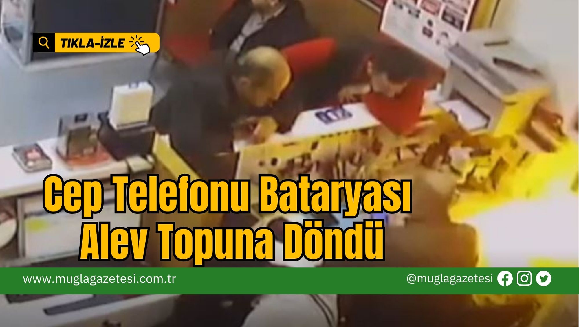 Cep Telefonu Bataryası Alev Topuna Döndü