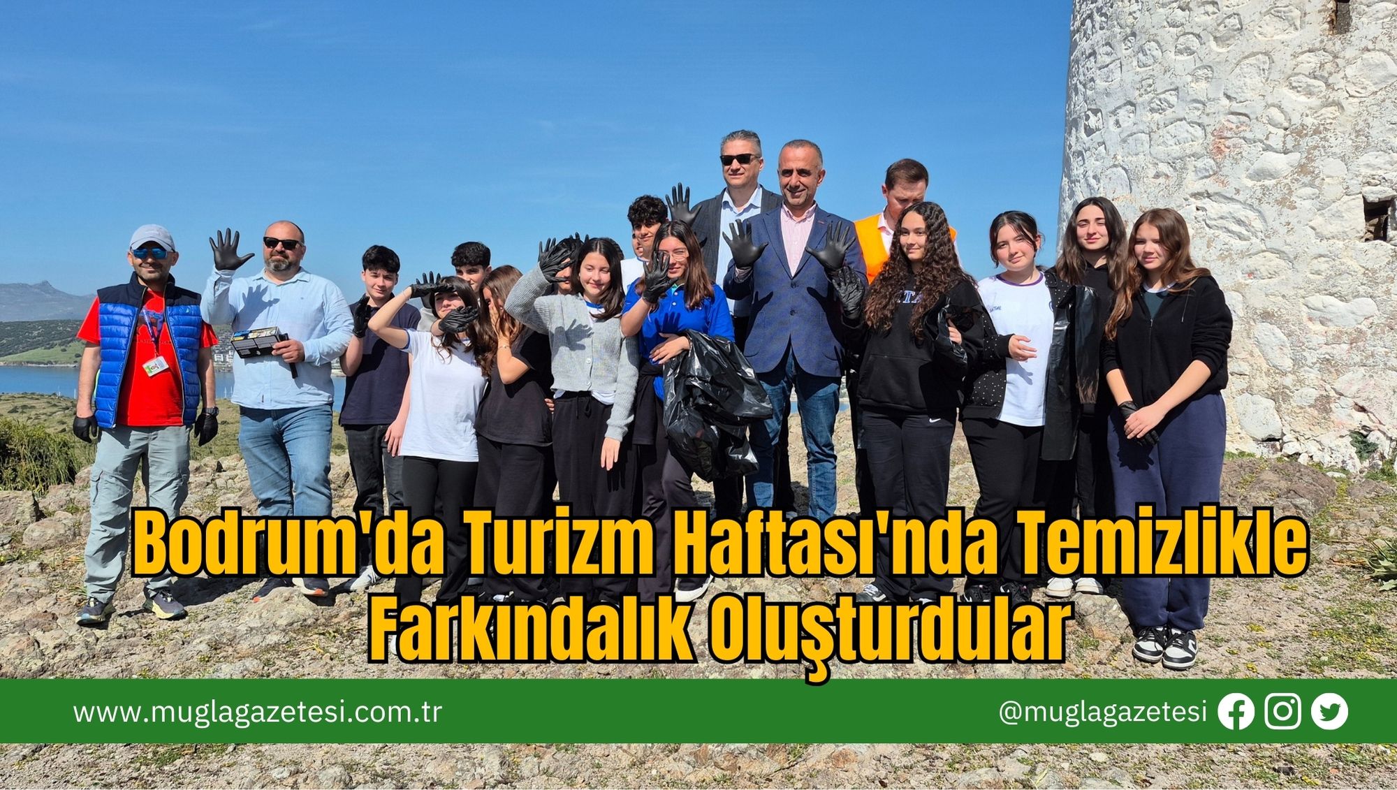 Bodrum'da Turizm Haftası'nda Temizlikle Farkındalık Oluşturdular