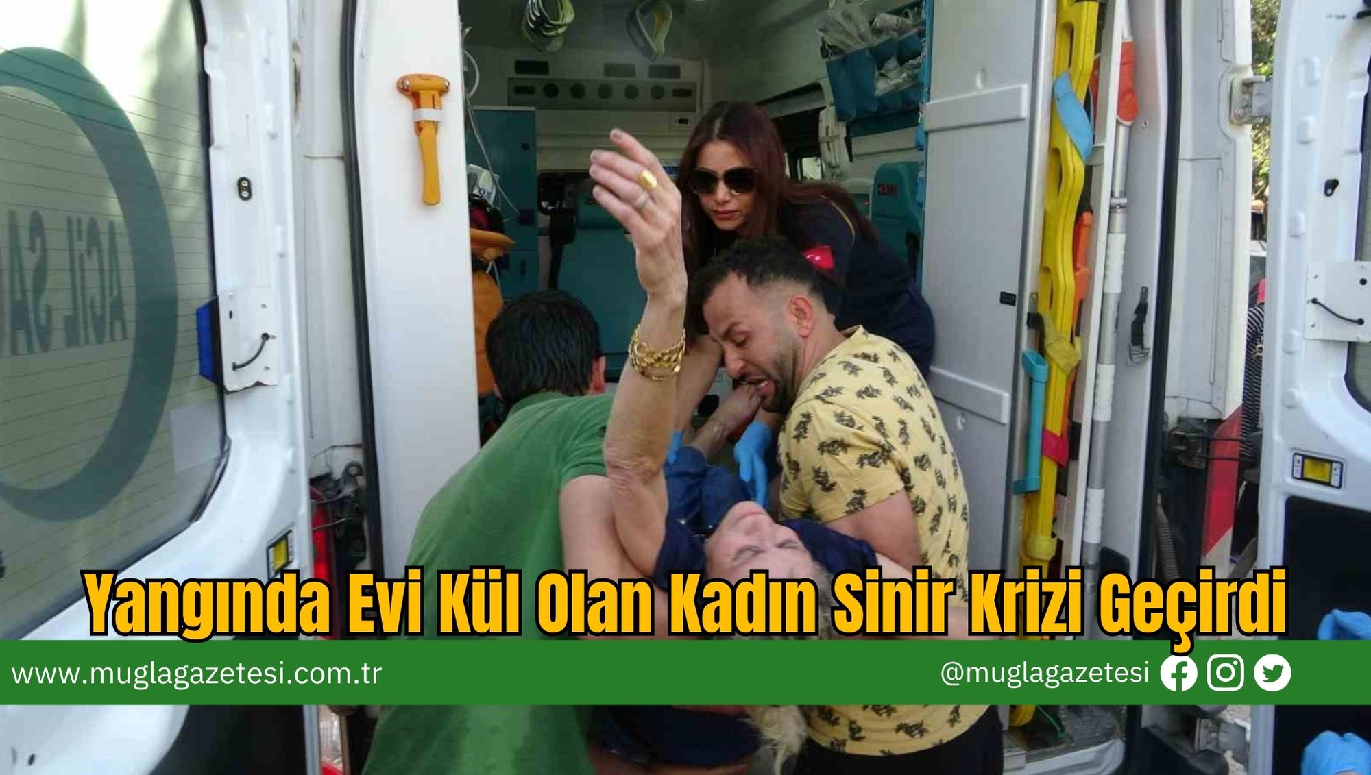 Yangında Evi Kül Olan Kadın Sinir Krizi Geçirdi