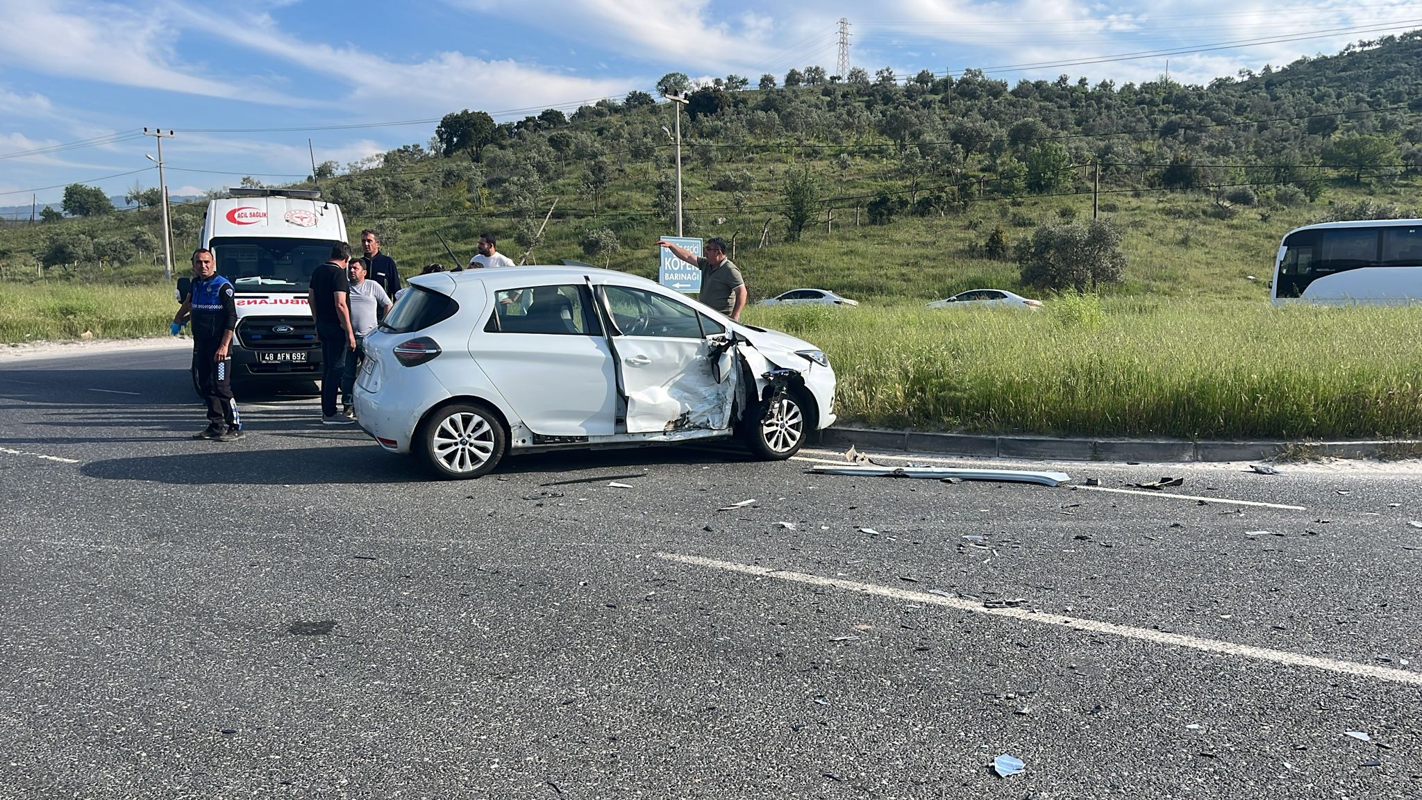Muğla'da Trafik Kazası yaralılar var