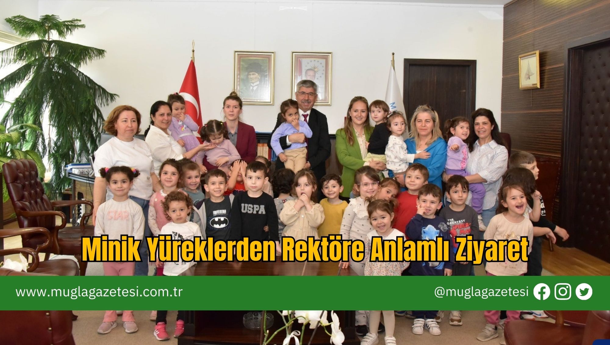Minik Yüreklerden Rektöre Anlamlı Ziyaret