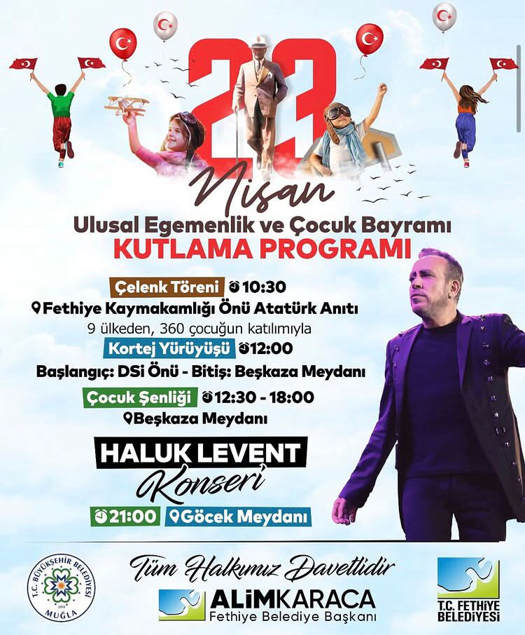 Fethiye 23 Nisan'da Haluk Levent'le Coşuyor!