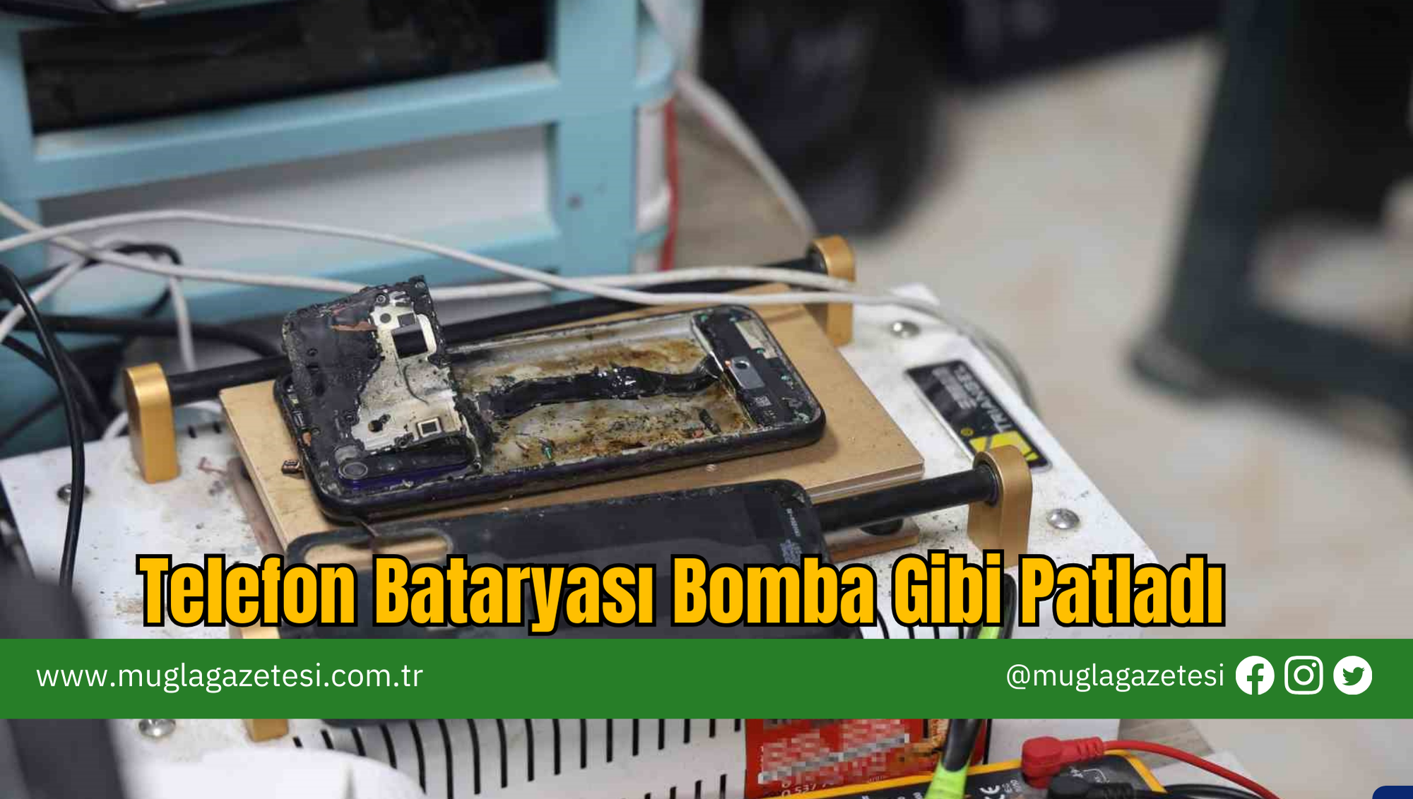 Telefon Bataryası Bomba Gibi Patladı