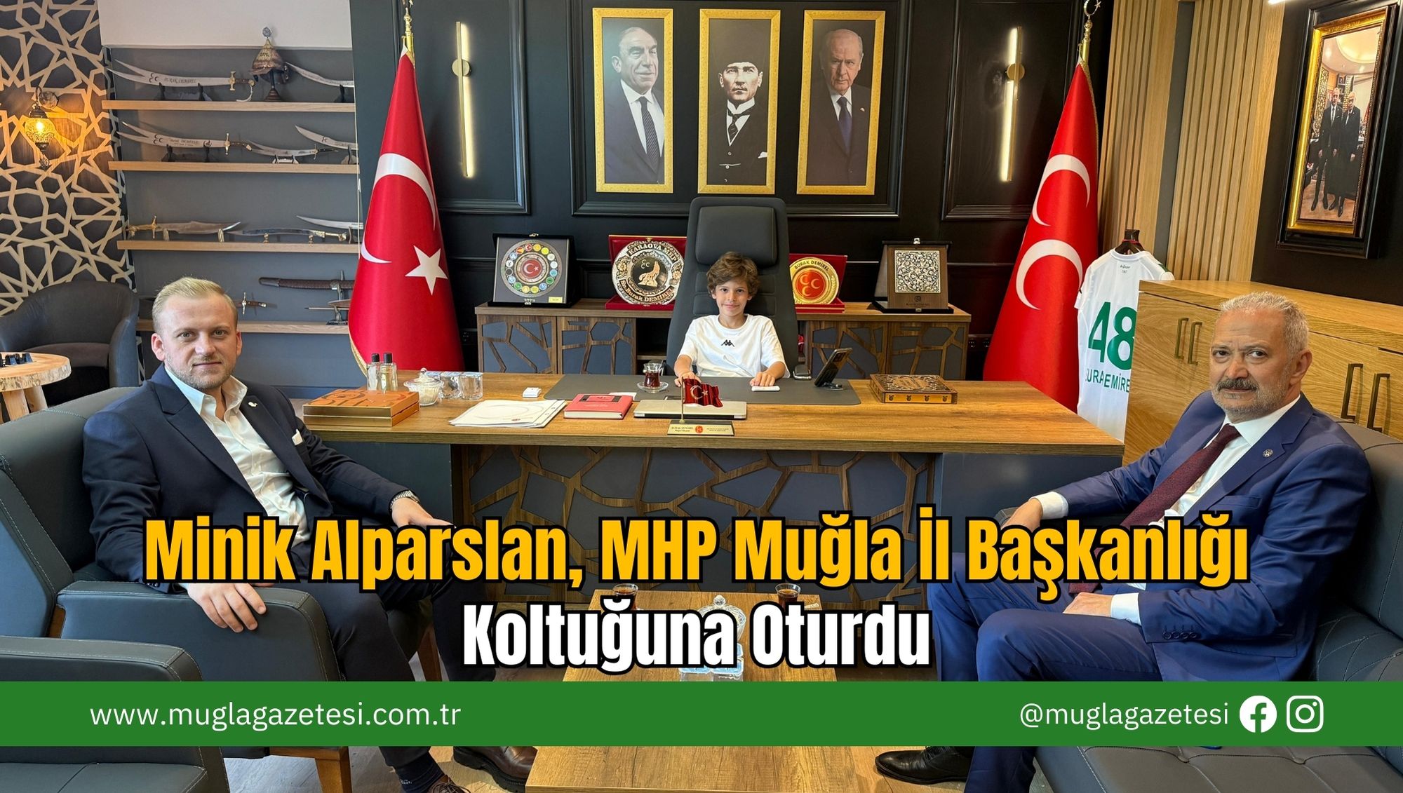 Minik Alparslan, MHP Muğla İl Başkanlığı Koltuğuna Oturdu