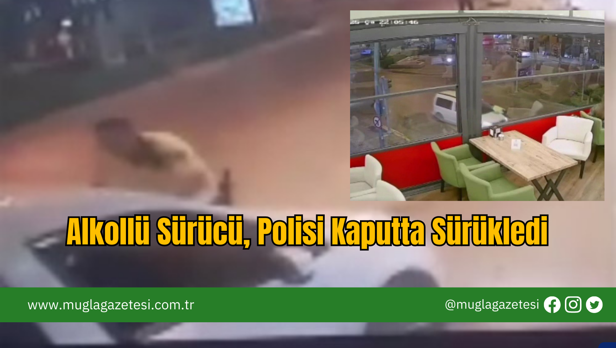 Alkollü Sürücü, Polisi Kaputta Sürükledi