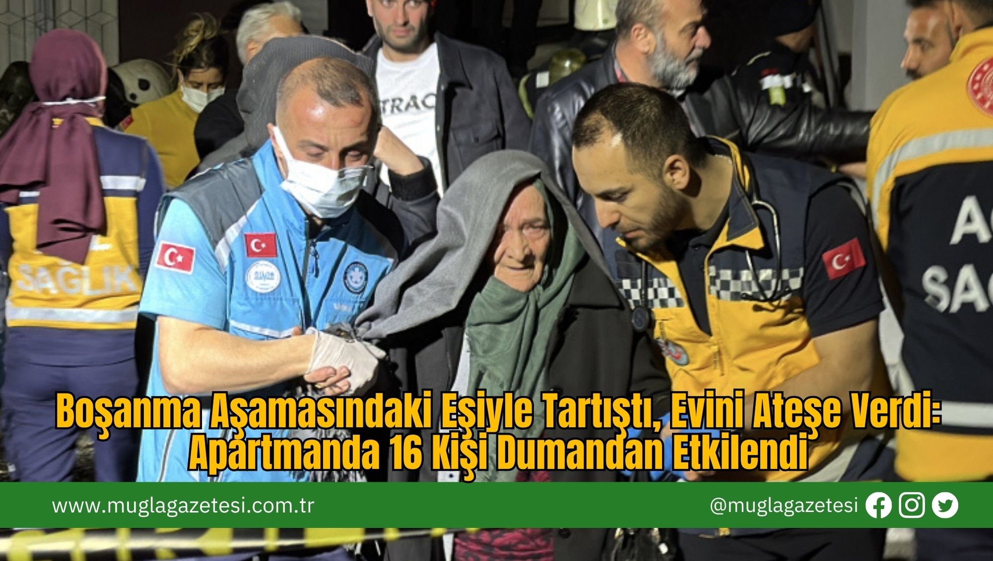 Boşanma Aşamasındaki Eşiyle Tartıştı Evini Ateşe Verdi: Apartmanda 16 Kişi Dumandan Etkilendi