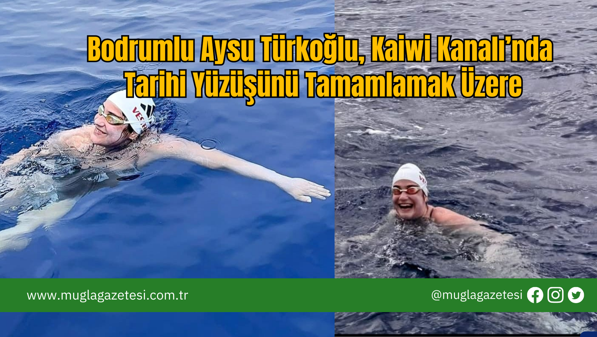 Bodrumlu Aysu Türkoğlu, Kaiwi Kanalı’nda Tarihi Yüzüşünü Tamamlamak Üzere
