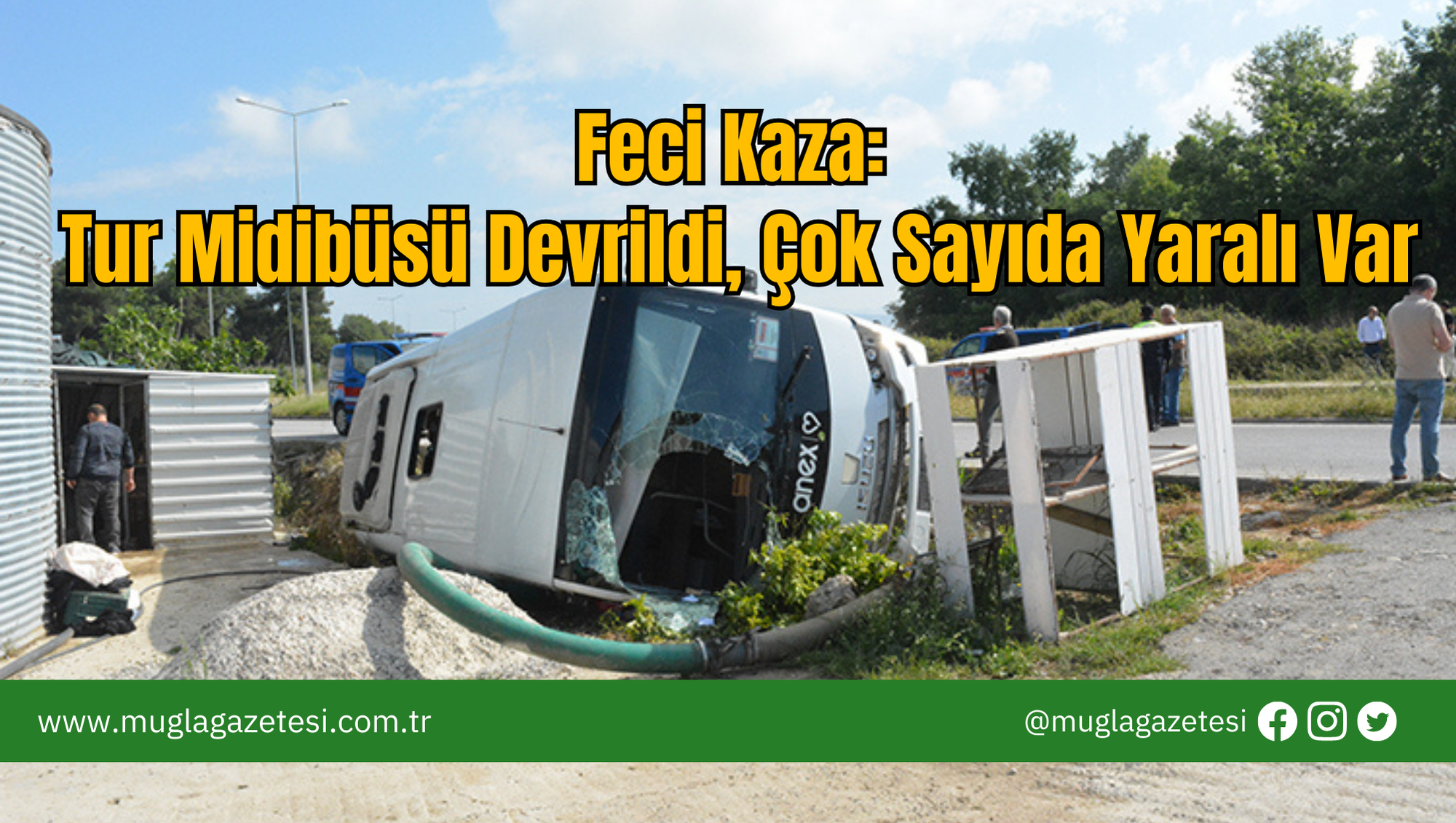 Feci Kaza: Tur Midibüsü Devrildi, Çok Sayıda Yaralı Var