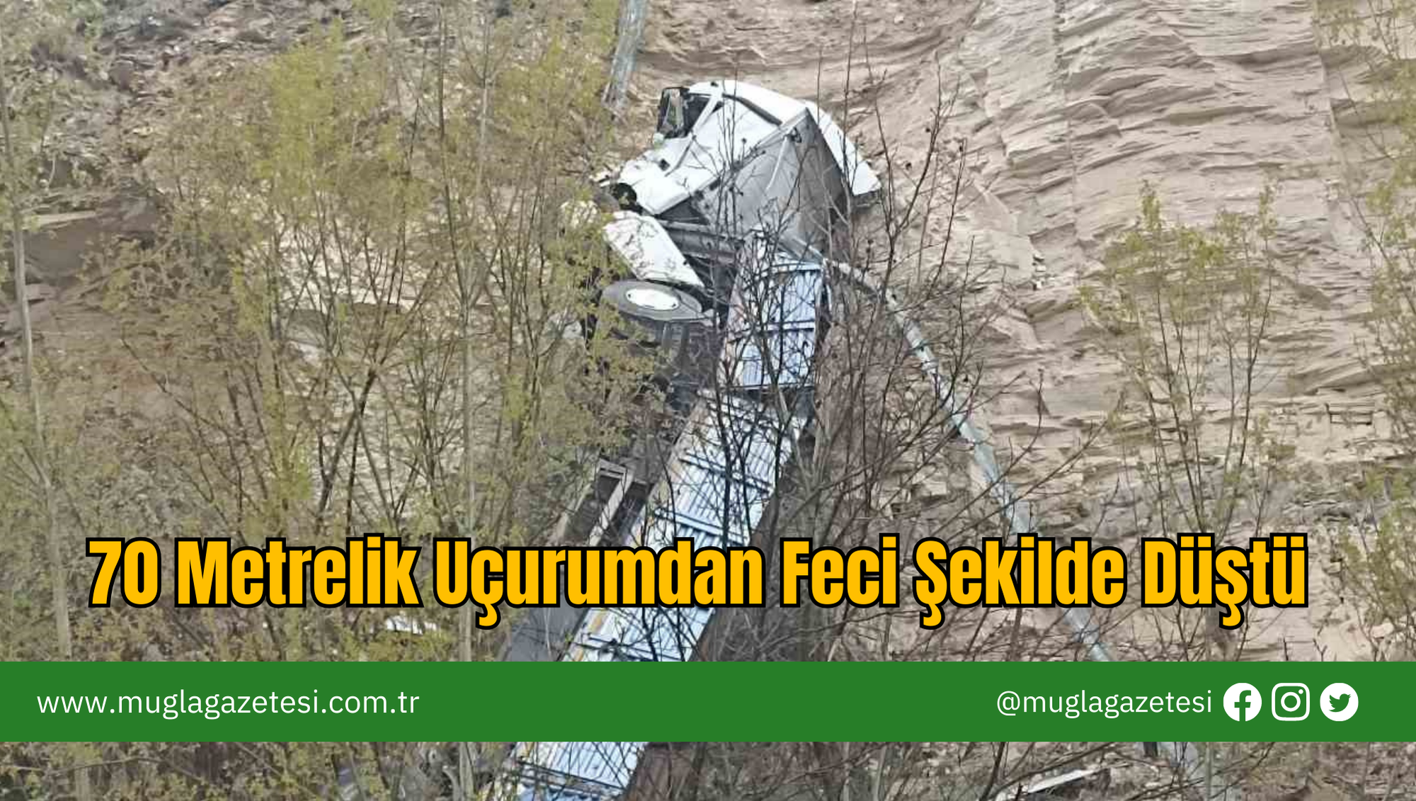 70 Metrelik Uçurumdan Feci Şekilde Düştü
