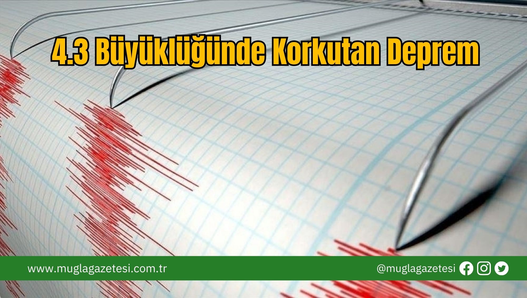 4.3 Büyüklüğünde Korkutan Deprem