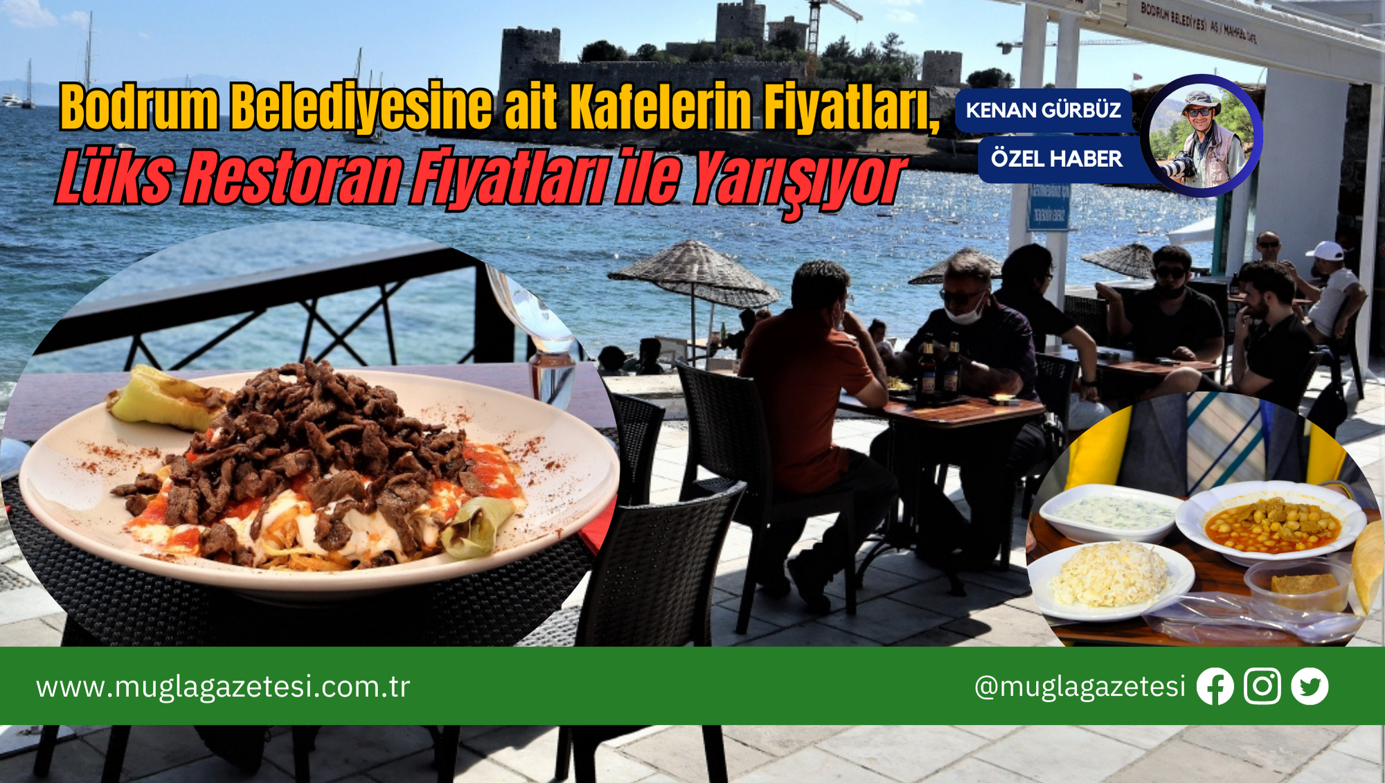 Bodrum Belediyesine ait Kafelerin Fiyatları, Lüks Restoran Fiyatları ile Yarışıyor