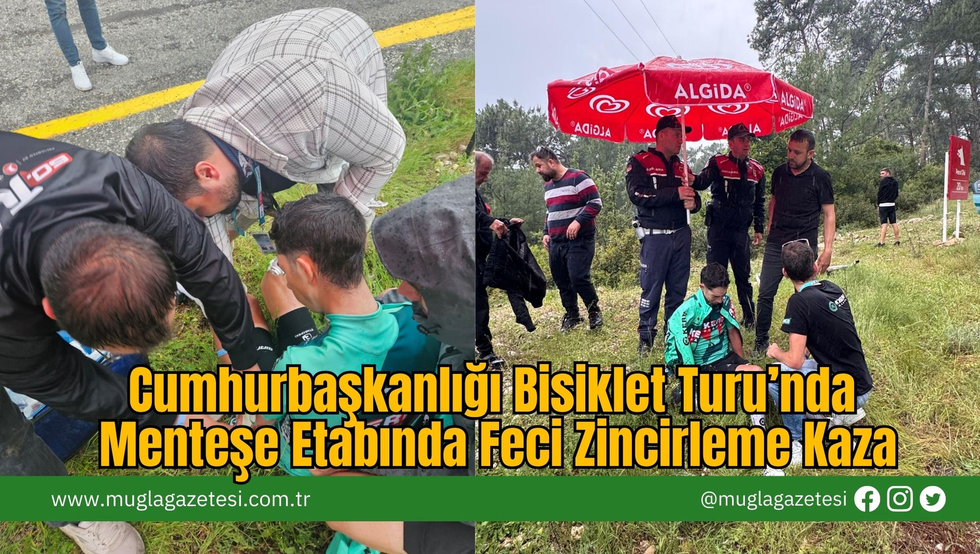 Cumhurbaşkanlığı Bisiklet Turu’nda Menteşe Etabında Feci Zincirleme Kaza