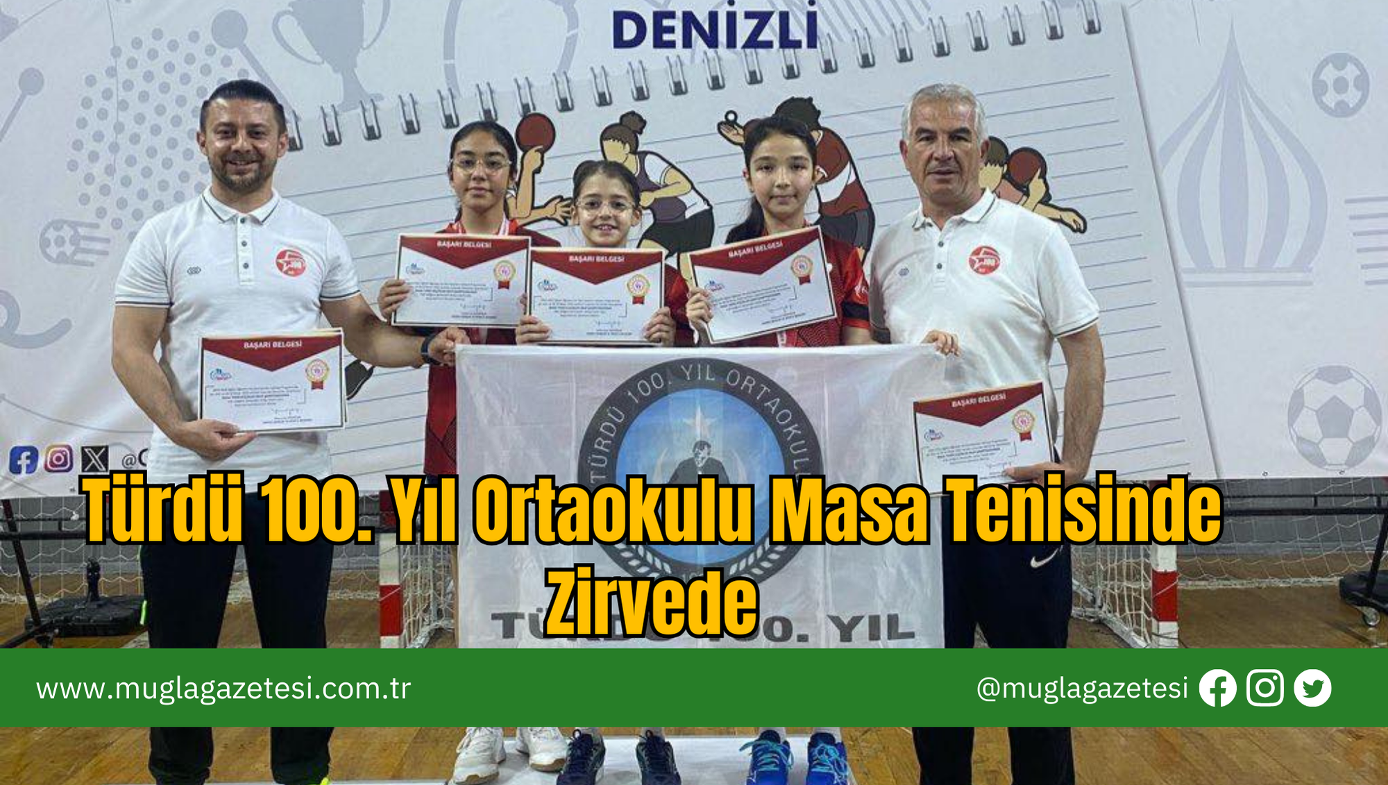 Türdü 100. Yıl Ortaokulu Masa Tenisinde Zirvede