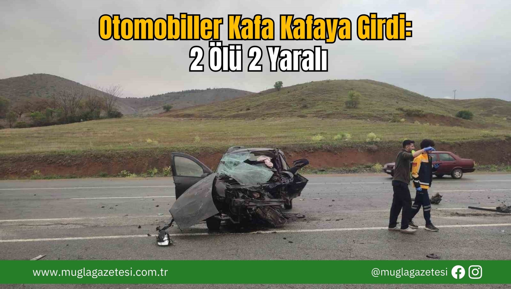 Otomobiller Kafa Kafaya Girdi: 2 Ölü 2 Yaralı