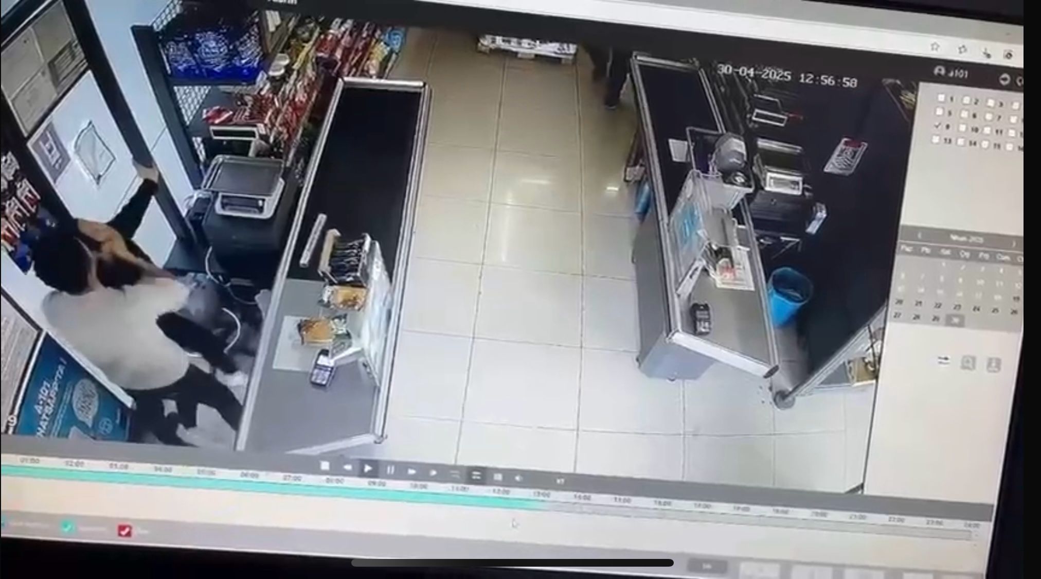 Bodrum’da Kadına Şiddet Güvenlik Kamerasında