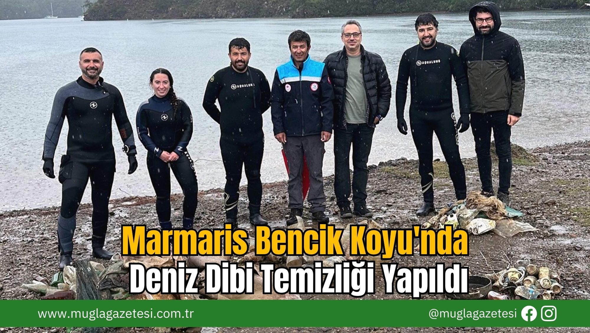 Marmaris Bencik Koyu'nda Deniz Dibi Temizliği Yapıldı