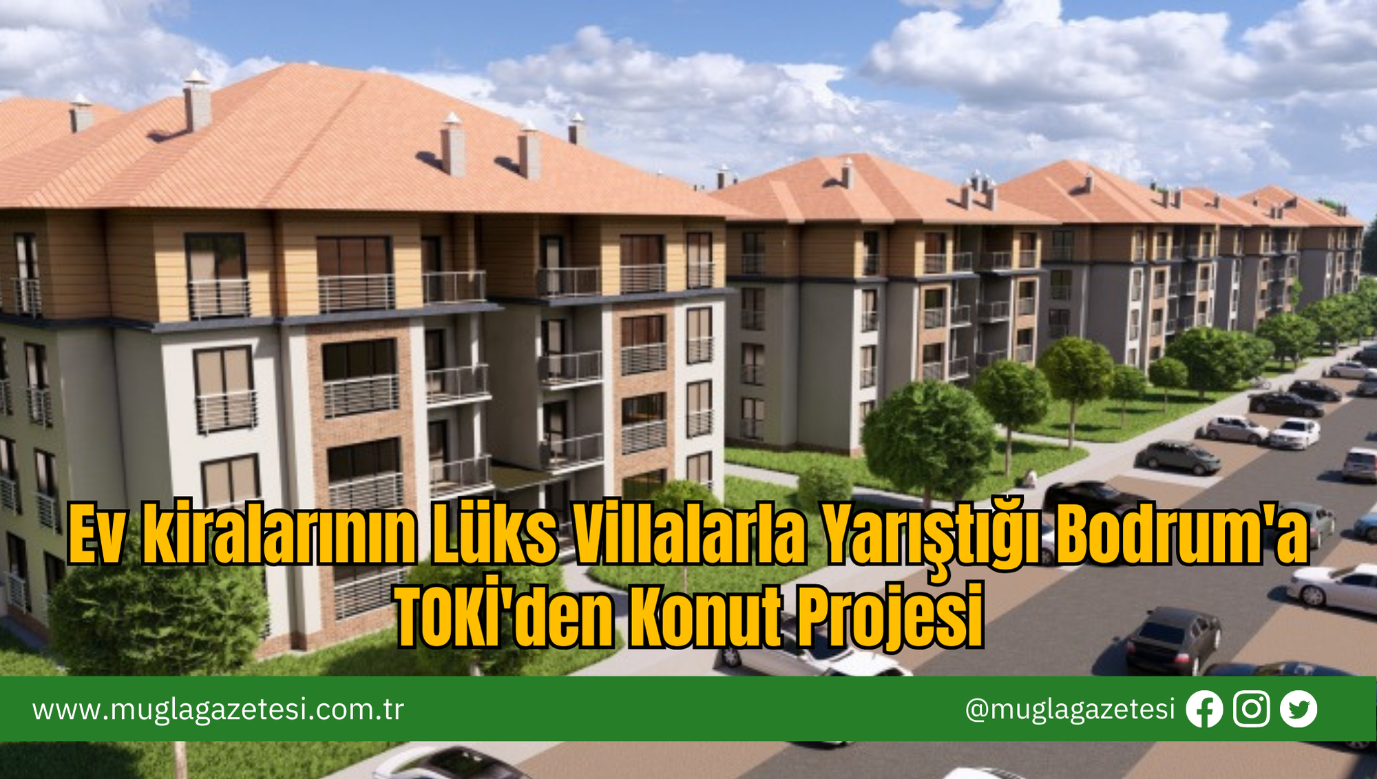 Ev kiralarının Lüks Villalarla Yarıştığı Bodrum'a TOKİ'den Konut Projesi