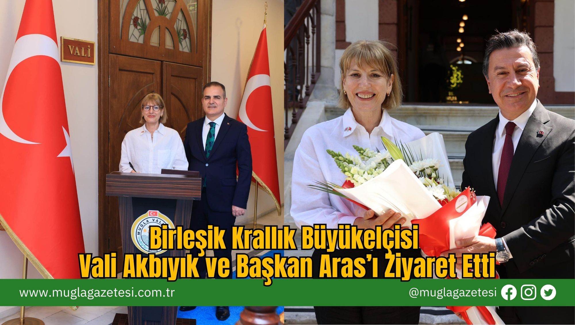 Birleşik Krallık Büyükelçisi Vali Akbıyık ve Başkan Aras’ı Ziyaret Etti