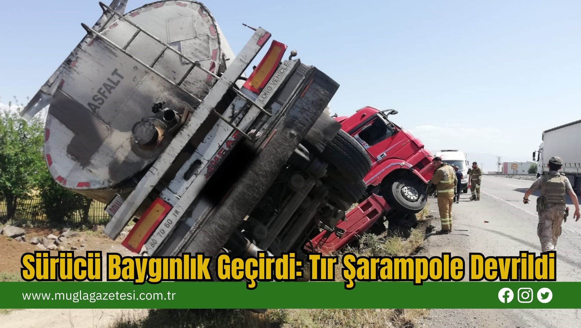 Sürücü Baygınlık Geçirdi: Tır Şarampole Devrildi