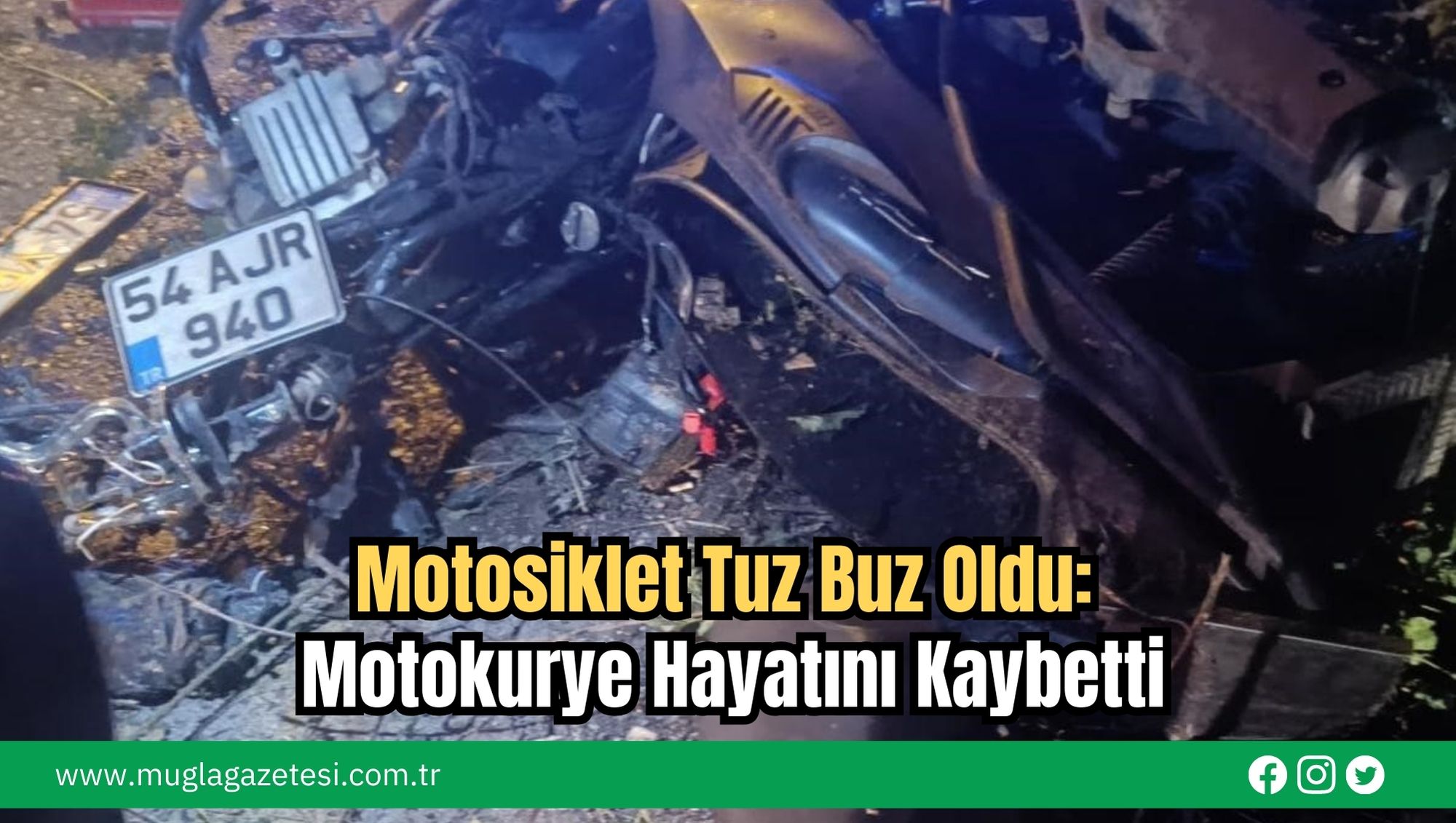 Motosiklet Tuz Buz Oldu: Motokurye Hayatını Kaybetti