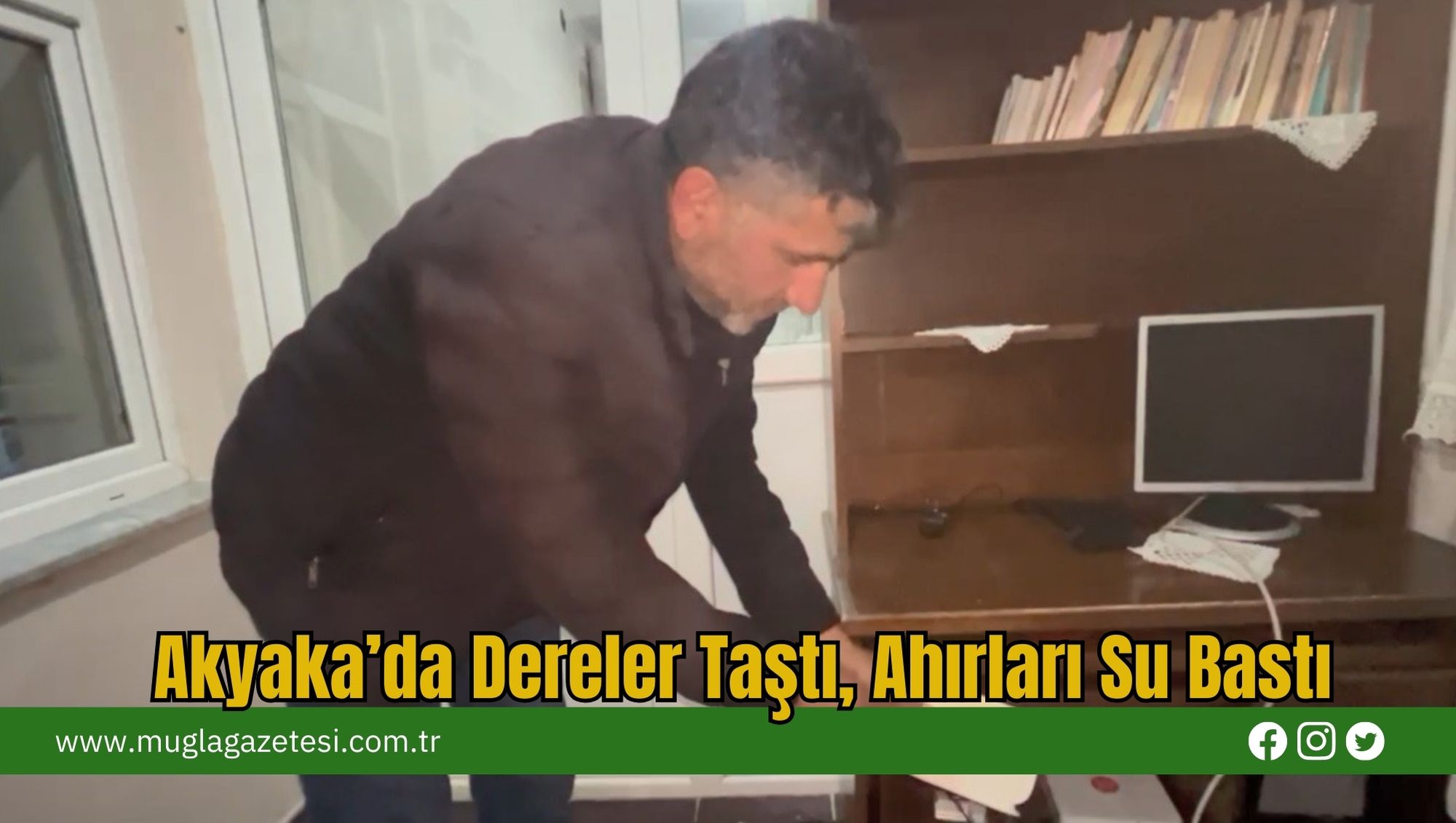 Akyaka’da Dereler Taştı, Ahırları Su Bastı