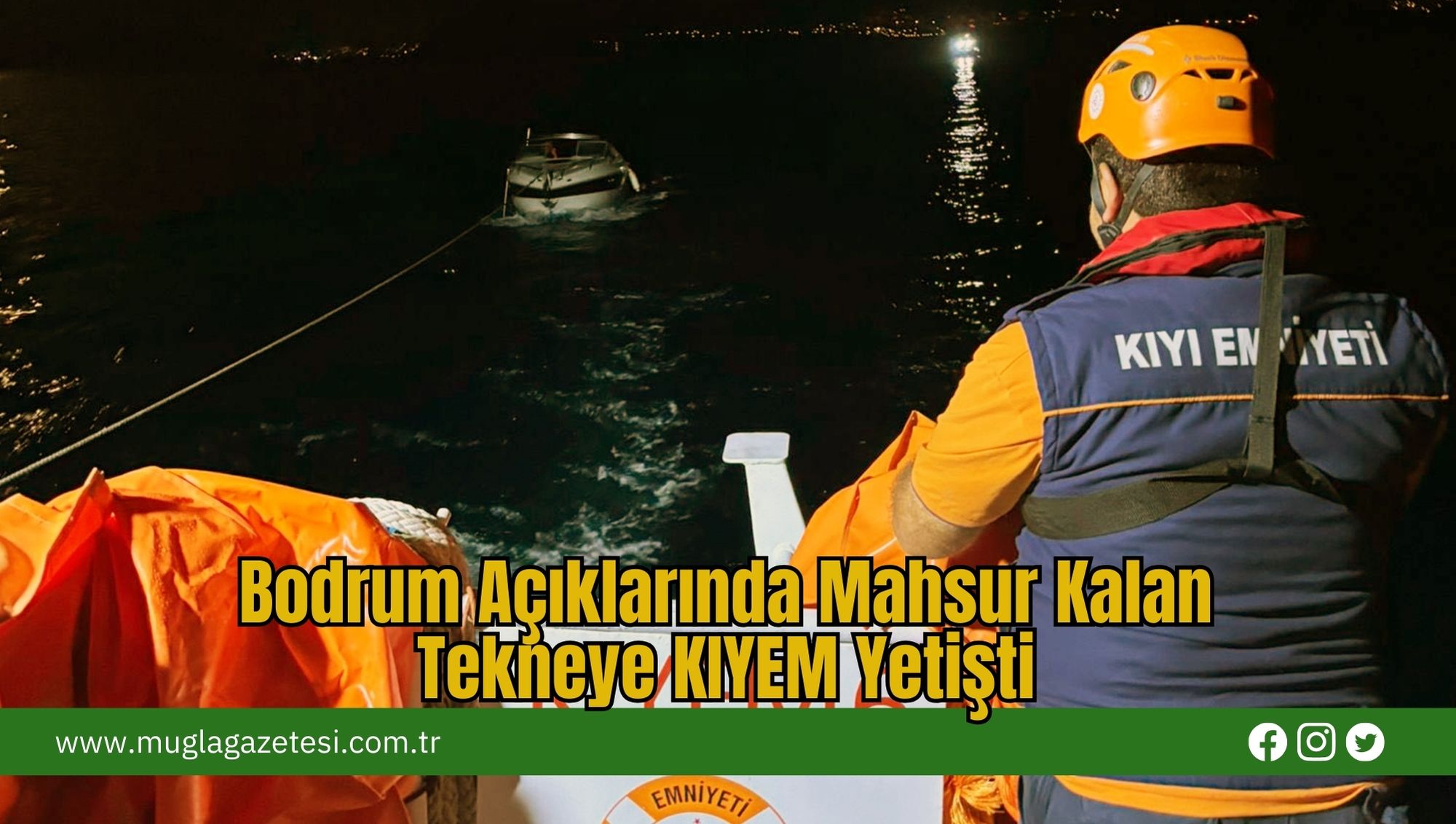 Bodrum Açıklarında Mahsur Kalan Tekneye KIYEM Yetişti