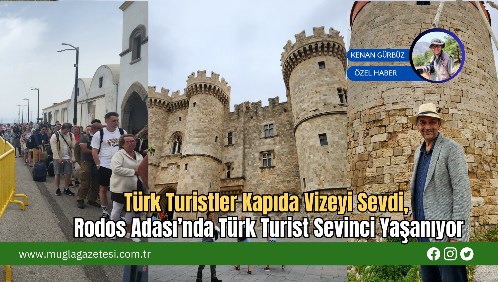 Türk Turistler Kapıda Vizeyi Sevdi, Rodos Adası’nda Türk Turist Sevinci Yaşanıyor