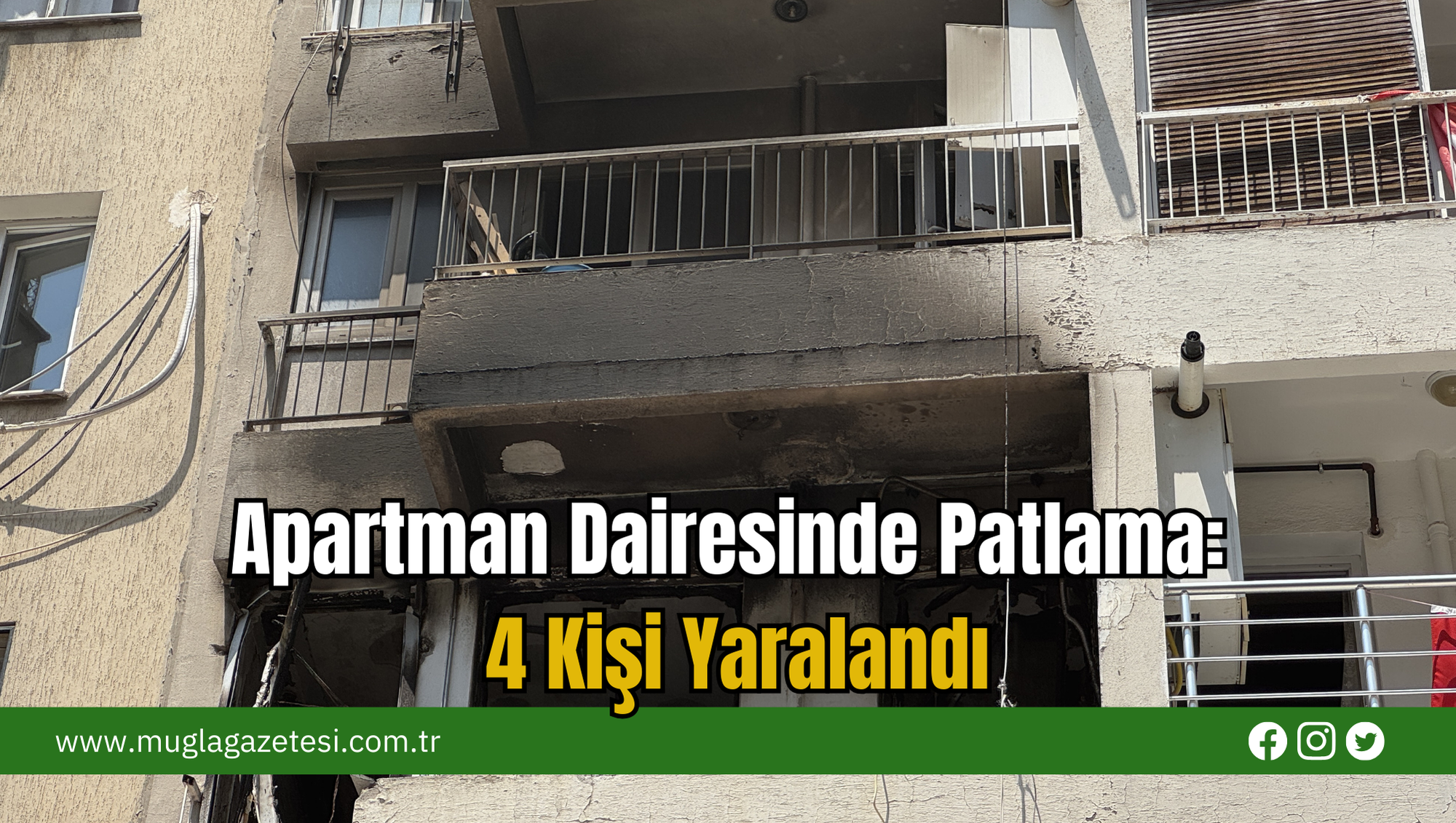 Apartman Dairesinde Patlama: 4 Kişi Yaralandı