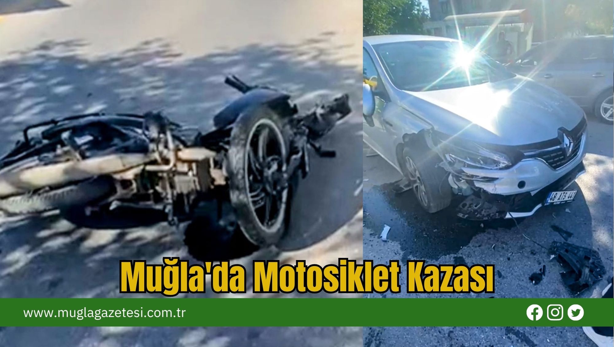 Muğla'da Motosiklet Kazası