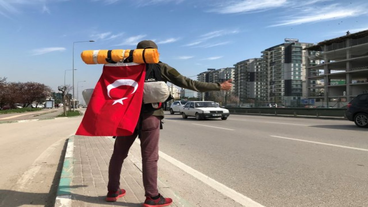Otostopla vatani görevini yapmaya gitti