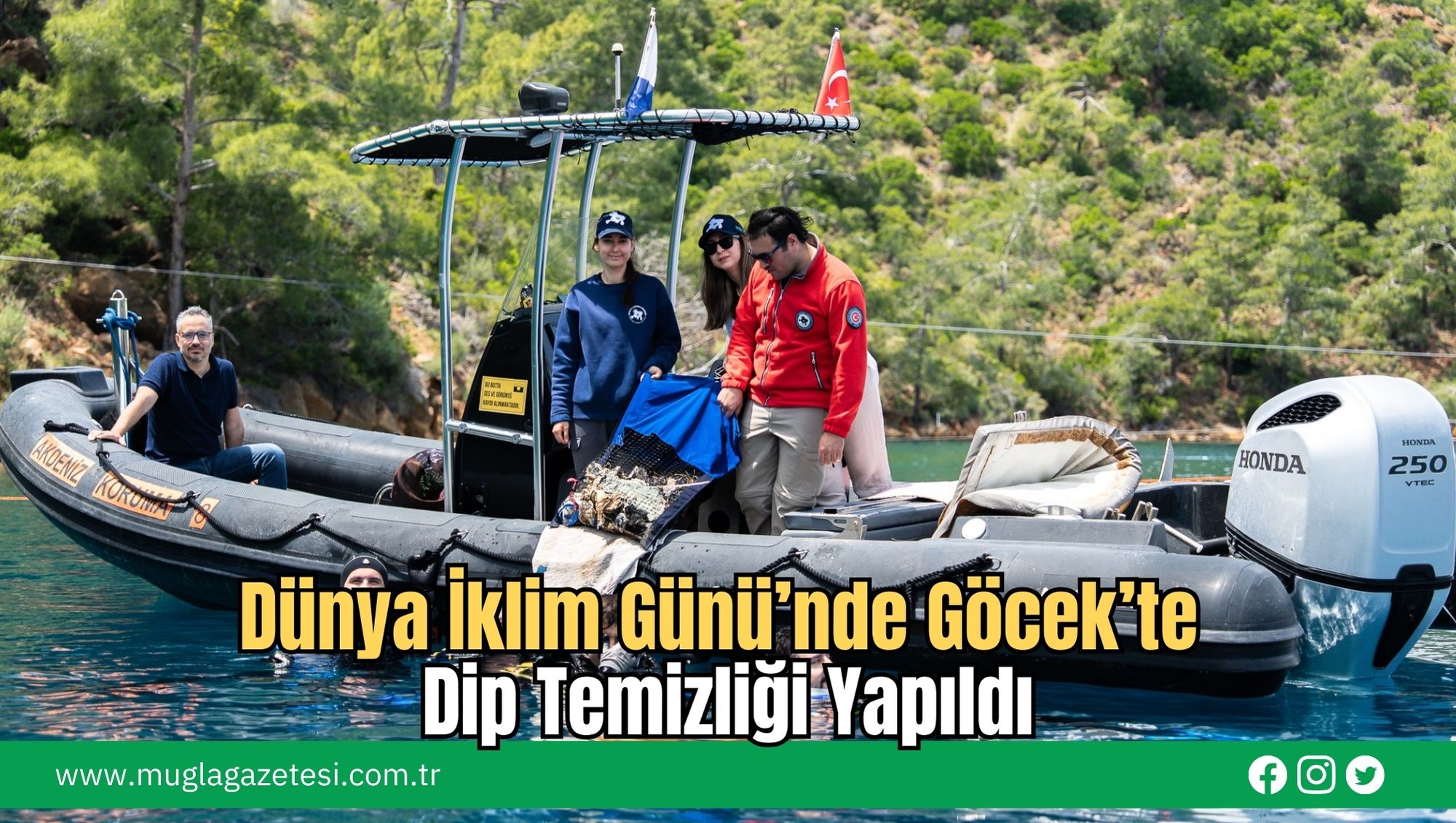 Dünya İklim Günü’nde Göcek’te Dip Temizliği Yapıldı