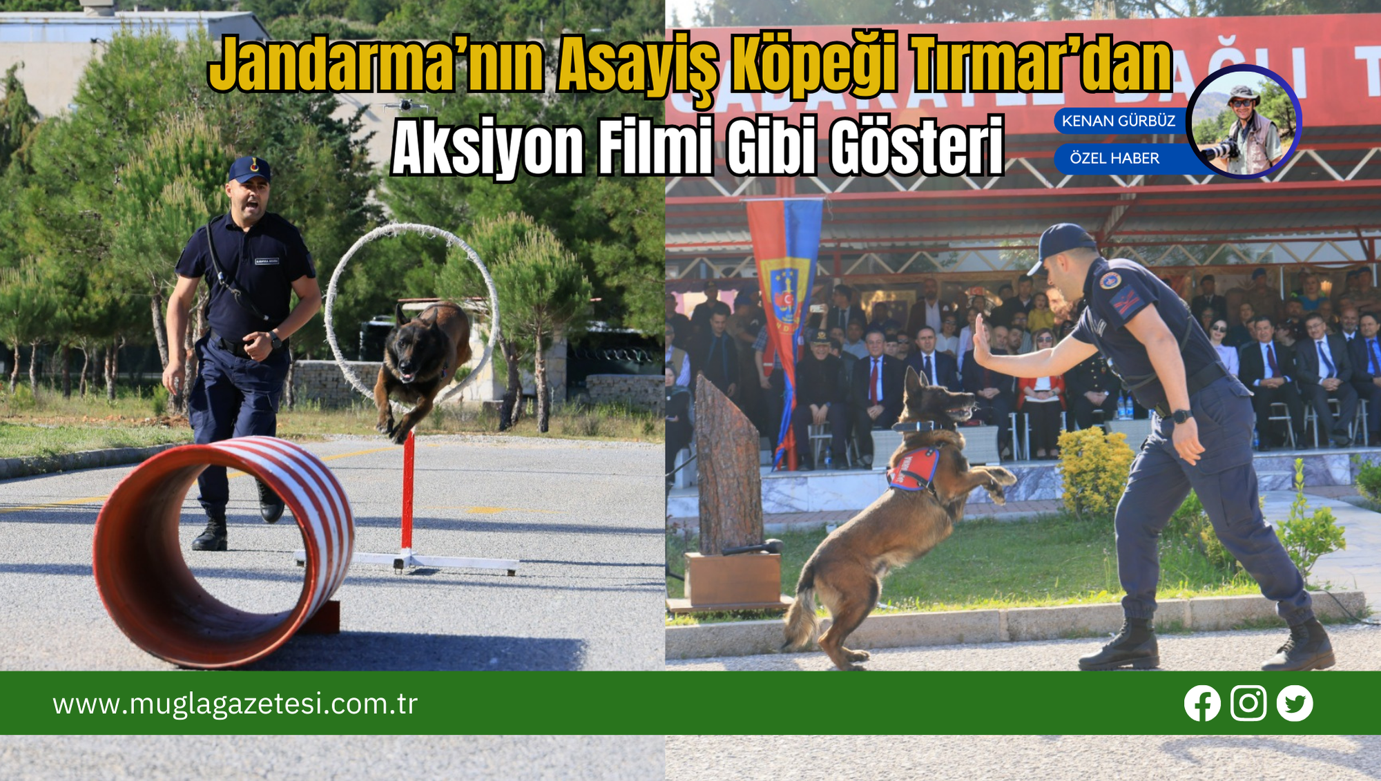 Jandarma’nın Asayiş Köpeği Tırmar’dan Aksiyon Filmi Gibi Gösteri