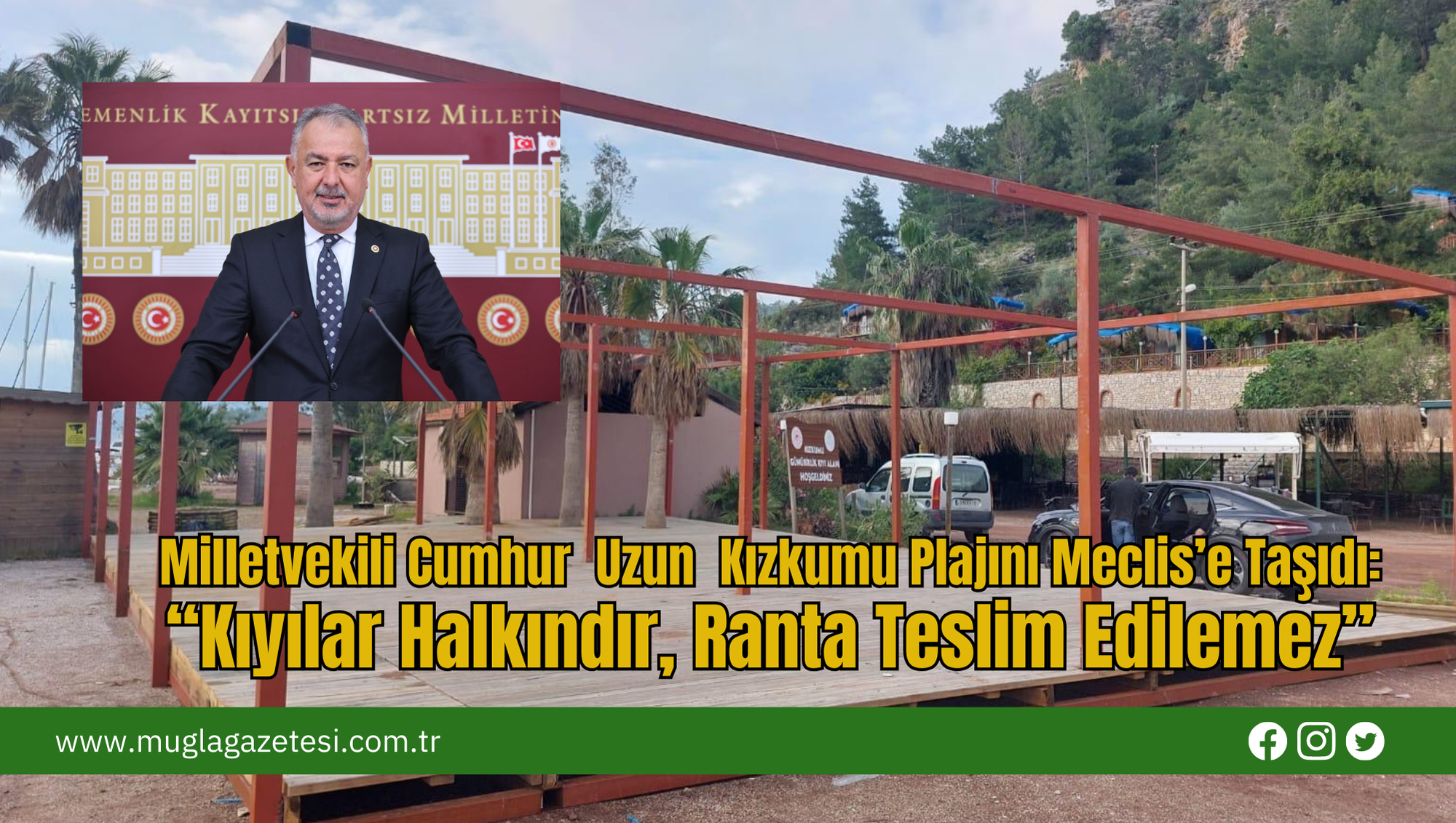 Milletvekili Cumhur  Uzun  Kızkumu Plajını Meclis’e Taşıdı:“Kıyılar Halkındır, Ranta Teslim Edilemez”