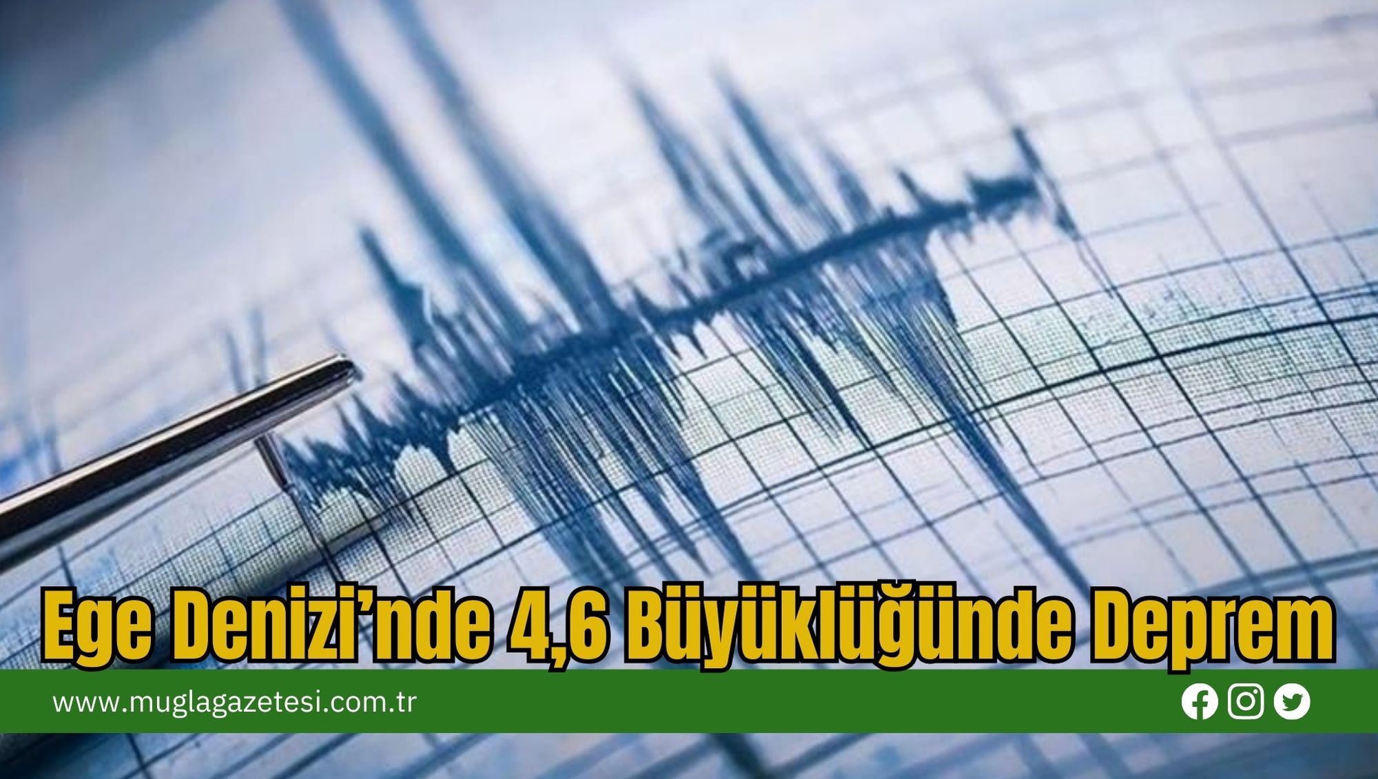 Ege Denizi’nde 4,6 Büyüklüğünde Deprem