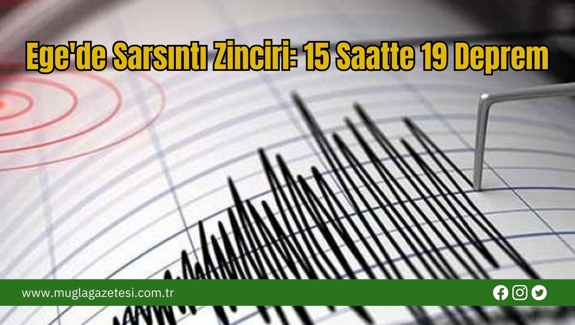 Ege'de Sarsıntı Zinciri: 15 Saatte 19 Deprem