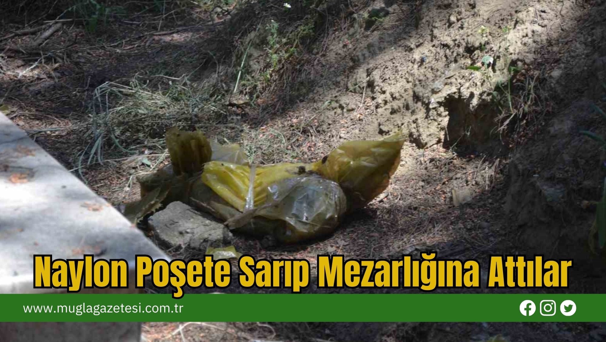 Naylon Poşete Sarıp Mezarlığına Attılar