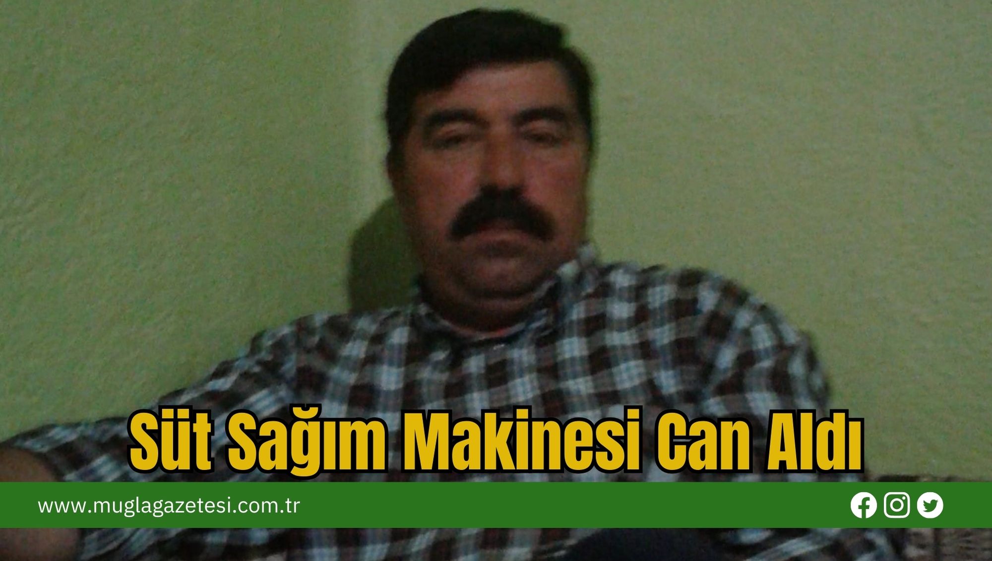 Süt Sağım Makinesi Can Aldı